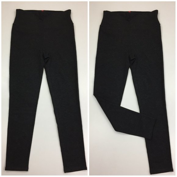 SPANX Sara Blakely Slimming Shaping Dark Gray/Black Pull On Ankle Leggings - Picture 1 of 10